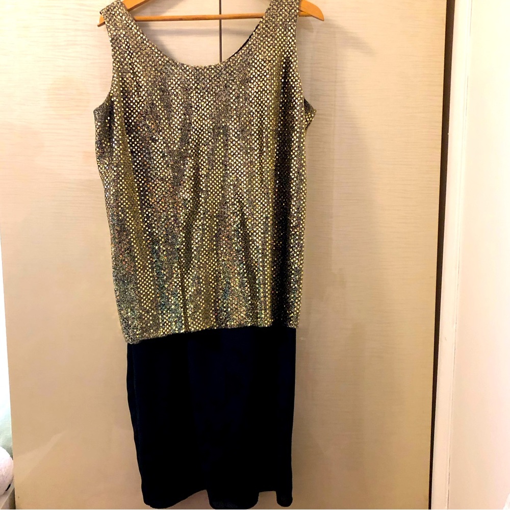 Gold sequin dress